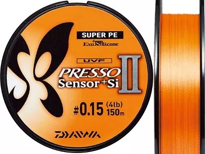 Daiwa Fishing PE Line UVF PRESSO SENSOR+Si II 150m #0.15-3 Lb Orange • $102.61