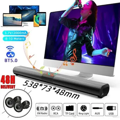 3D Surround Sound Bar Wireless TV Speaker Home Theater Speaker For Samsung Sony • £32.99