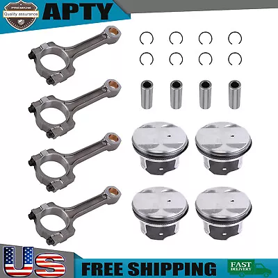 Pistons & Pins W/ Rings Connecting Rod For Chevrolet Equinox GMC Terrain Buick • $149.77