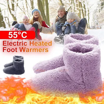£7.95 • Buy Winter USB Warmer Foot Shoe Plush Warm Electric Slipper Feet Heated Washable UK~