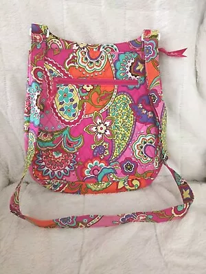 Vera Bradley Crossbody Bright Floral Pink Purse Shoulder Bag 12  X 11  • $20