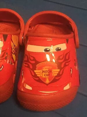 CROCS Cars Lightning McQueen Red Sandals Toddler 7 Red Disney Pixar Shoes  • £39.58