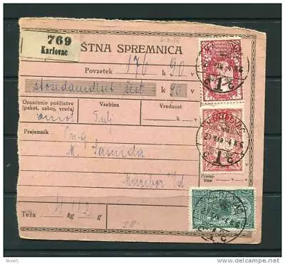 Yugoslavia/Croatia 1920 RARE Early State P-Card KARLOVAC To Vukovar • $10