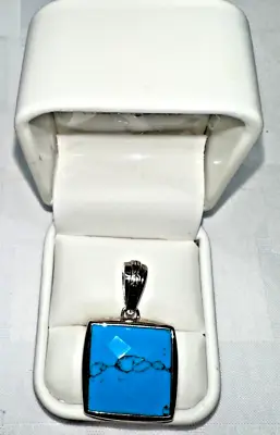 John Hardy Sterling And Turquoise Square Pendant • $199.99
