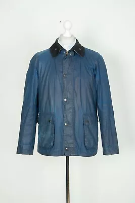 Men's Barbour Beacon Morgan Wax Navy Blue Jacket Size M • $119