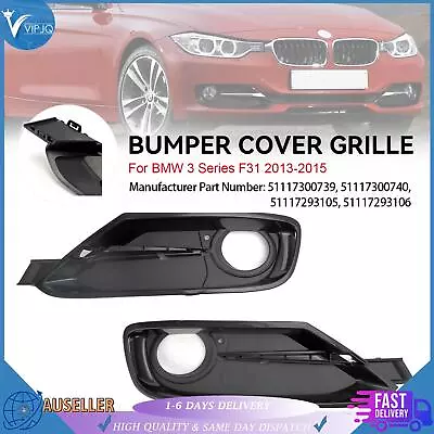 2PCS Front Bumper Fog Light Grille Covers Fit BMW 3 Series F30 F31 2013-2015 • $108.88