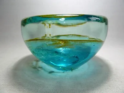 Vintage Mdina Heavy 'Sea & Sand' Glass Bowl (1.225 Kg). • £15