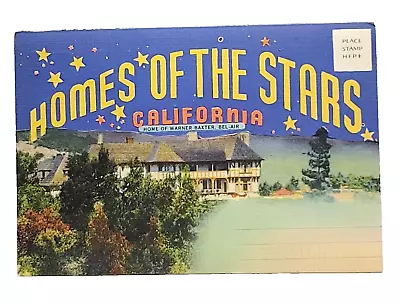 Homes Of The Stars California Souvenir Postcard Photo Picture Folder Unposted • $14.95