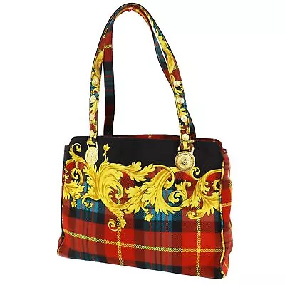 GIANNI VERSACE Used Handbag Multicolor Nylon Canvas Vintage #AH100 W • $412.64