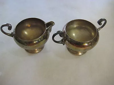 Vintage Epca Bristol Silver Creamer And Sugar Bowl Set #39 • $29.99