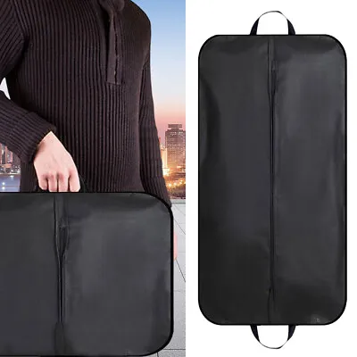 £4.19 • Buy Travel Suit Bag Garment Bag Long Dress Black For Hanging Clothes Carrier Cover