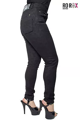 Kreepsville 666 Skinny Trousers Death Repeat Unisex Denim Jeans Pants Gothic • £34.99