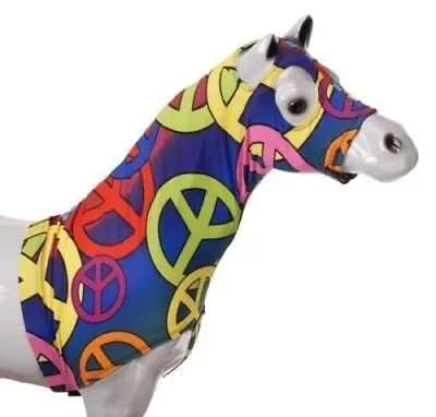 S Miniature Horse Peace Symbols Lycra Mane Stay/sleazy Hood W/zipper  Tough 1 • $23