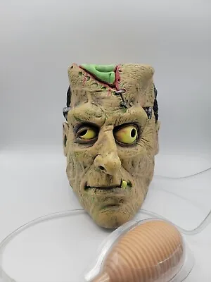 Frankenstein Halloween Mask With Pump Brain Pulsing Throbbing Disguise Inc 2009 • $34.99