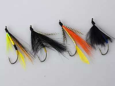 40Pcs Salmon Single Flies Sea Salmon Trout Fly Fishing Lures  • $23.70