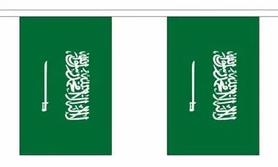 £9.95 • Buy Saudi Arabia 6 Metre Bunting 20 Flags Arabian Middle East Eastern Banner