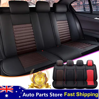 3D Leather Car Seat Covers Full Set Front Rear Cushion For Holden GWM Great Wall • $125.40