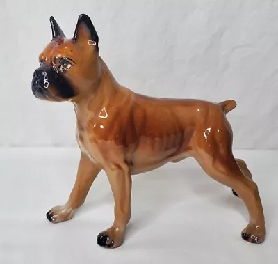 Vintage Boxer Dog Figurine Porcelain Ceramic Figure Japan  • $38