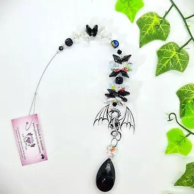 Black Dragon Crystal Suncatcher Gift. Made In AU Handmade Rainbow Suncatchers • $19.95