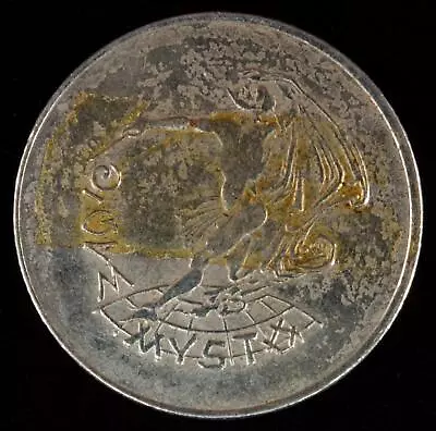 Magicians 34mm Coin Token Magic Mystxx Dancing Winged Nude Devil Sorcerer Globe • $6