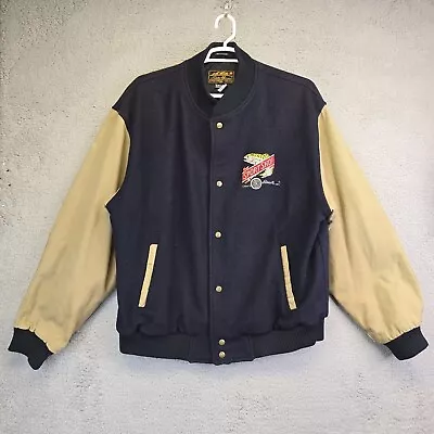 Vintage Eddie Bauer Sports Shop Varsity Jacket Men’s XL Tall XLT Navy Wool 90s • $59.98