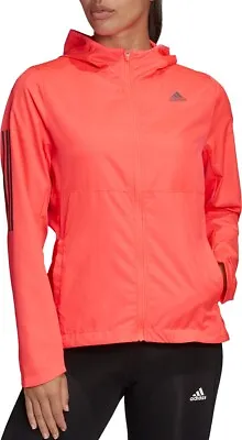 $25 • Buy ADIDAS Pink Windbreaker Hooded Jacket Size Sample S