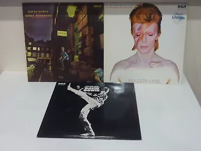 DAVID BOWIE - Aladdin Sane/Man Who Sold The World/Ziggy - 3 X LP LOT - EX/EX • £14.95