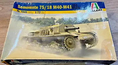 Vintage 7045 Italeri Semovente 75/19 M40-M41 Model Kit New Old Stock • $50