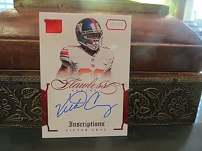 Panini Flawless Ruby Autograph Giants Victor Cruz  Auto  03/15 2014 • $500