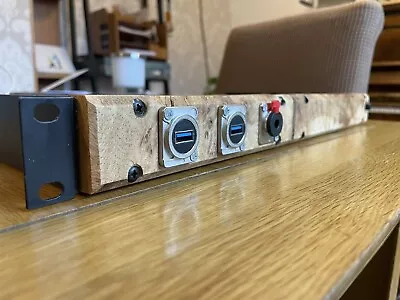 Custom 1U Rack Mount For Mac Mini - Hand Made With Hardwood Front IO • £150