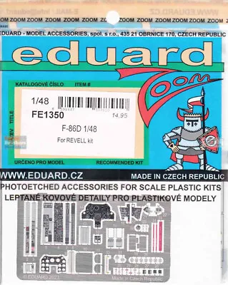 EDUFE1350 1:48 Eduard Color Zoom PE - F-86D Sabre Dog (REV Kit) • $19.84