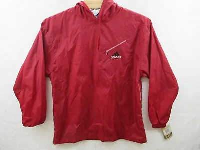 NWT Vintage 90s Y2K Adidas Wind Trainer Lined Nylon Jacket Coat Men's Size Large • $130.77