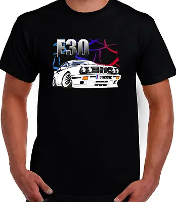 Car Desİgn Bmw E30 M3 Sport Effect Fine Art Graphic Desİgn High Quality T.shirt • $21.57