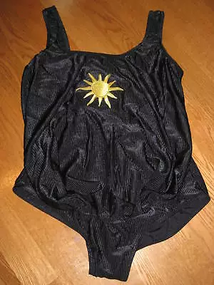 Women Black Gold Sun 1~Pc Maternity Swimsuit 11~12 NWOT • $19.99