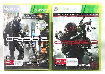 Crysis 2 And 3. Xbox 360. 2016. Preowned. EA Games. PAL • $12.95