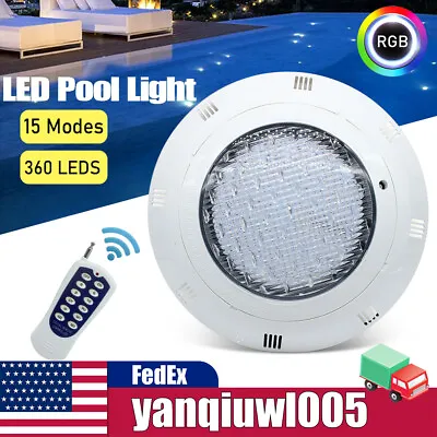 AC 12V 36W RGB Swimming LED Pool Lights Underwater Light IP68 Waterproof Lamp US • $40.85