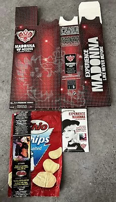 Madonna Smirnoff Box X2 And Promo Tag & Sticky & Sweet Tour Bulgaria Crisp Pack • £25