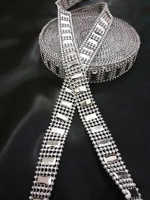 £1 • Buy 20mm Diamante Bling Sparkling Diamond Effect Wedding Cake Craft Trim Ribbon OBL
