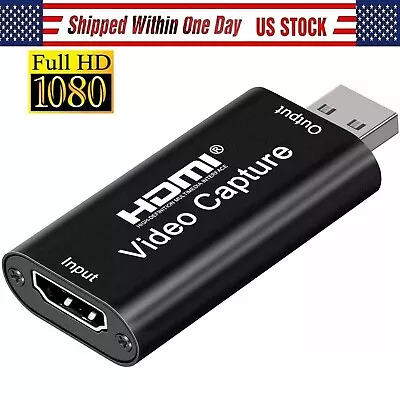 1080P 4K HDMI To USB 2.0 3.0 Video Capture Card Game Audio Video Live Streaming • $11.50