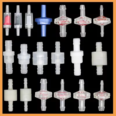 3mm -12mm Plastic One-Way Non-Return Check Valve Fuel Water Gas/Air Fish Vacuum • $2.63