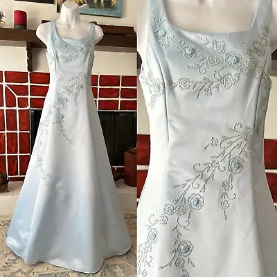 Handmade Mother Of The Bride Beads Sequins Embellished Lined Gown Dress S • $125