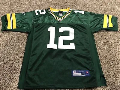 Reebok NFL On Field Green Bay Packers Aaron Rodgers Mens Jersey Size 48 Sewn • $29.99