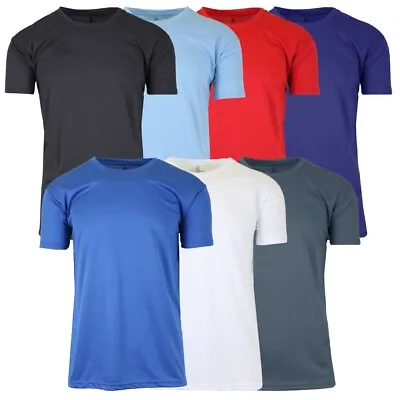 Men's Short Sleeve Moisture Wicking Active Muscle Tees Gym Breathable S-2XL • $9.99