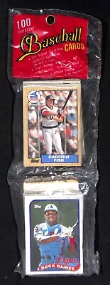 1989 Megacards Cello Pack Factory Sealed 100 Different Baseball Cards Topps Etc. • $0.99