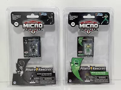 World's Smallest Micro Action Figure Power Rangers Green & Black Rangers • $19.99