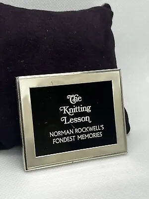 NORMAN ROCKWELL Fondest Memories-THE KNITTING LESSON 3 Troy Oz.925 Fine Silver  • $125