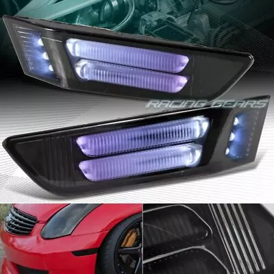 Fit Infiniti G35 2-door/coupe Smoke Led 2-strip Turn Signal Side Marker Lights • $25.95