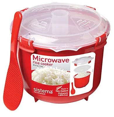 Sistema Microwave Rice Cooker 2.6 L - Red/Clear • £9.79