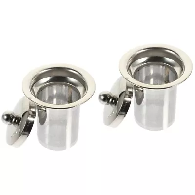  2 Pieces Teapot Strainer Mesh Steeper Stainless Steel Infuser Metal • £11.29