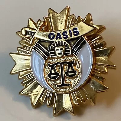 Vintage Masonic Oasis Shriners Scales Scimitar Lapel Hat Tie Pin Tack • $5.95